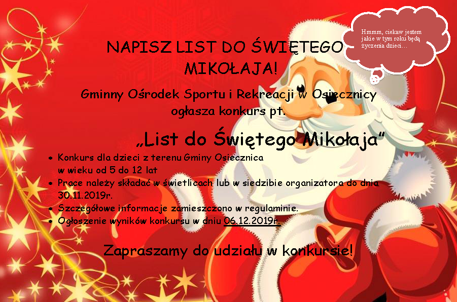 List do Świętego Mikołaja