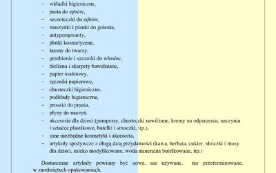 POMOC DLA UCHODŹCÓW Z UKRAINY