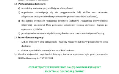 REGULAMIN KONKURSU POTRAW I STROIKÓW